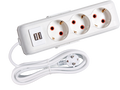 3'lü USB Topraklı Grup Priz 1.5 Metre