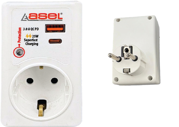 Akım Korumalı Ultra Hızlı Şarjlı Priz