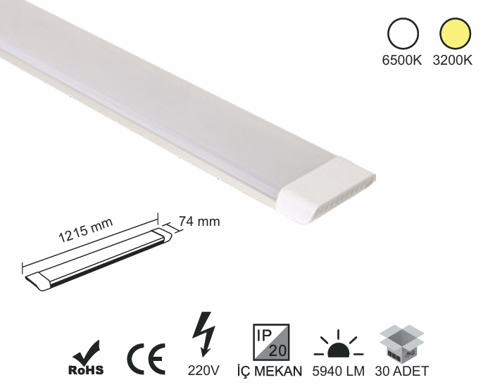 Bant Armatür 54 Watt