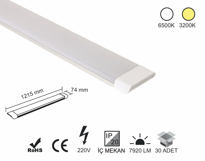 Bant Armatür 72 Watt
