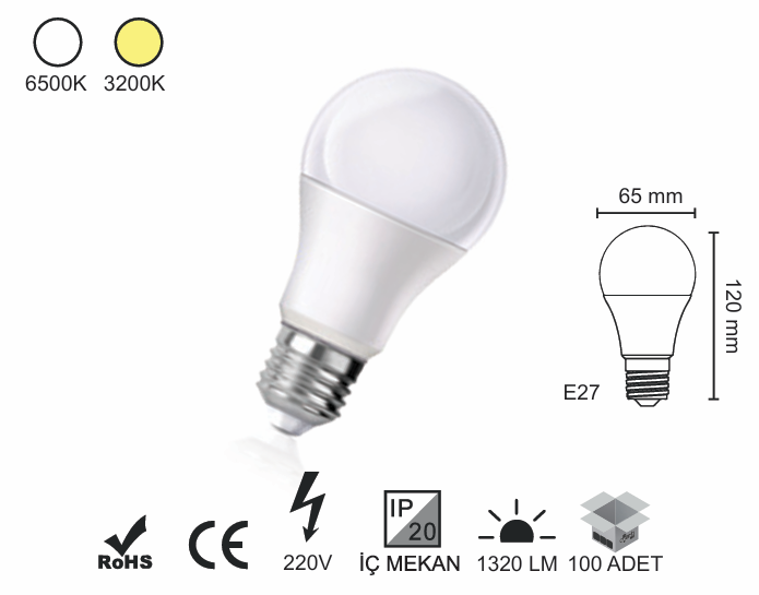 LED Ampül 12 Watt