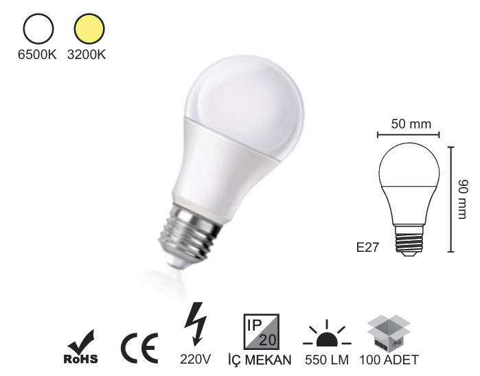 LED Ampül 5 Watt